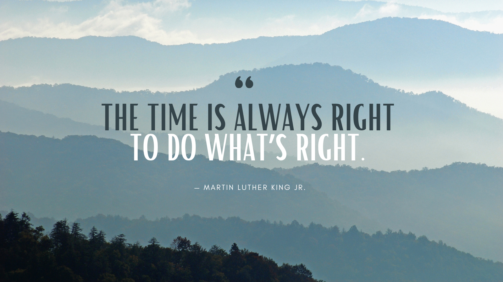 Martin Luther King Jr.'s quote helps support prioritizing what is right over what's required in human services.